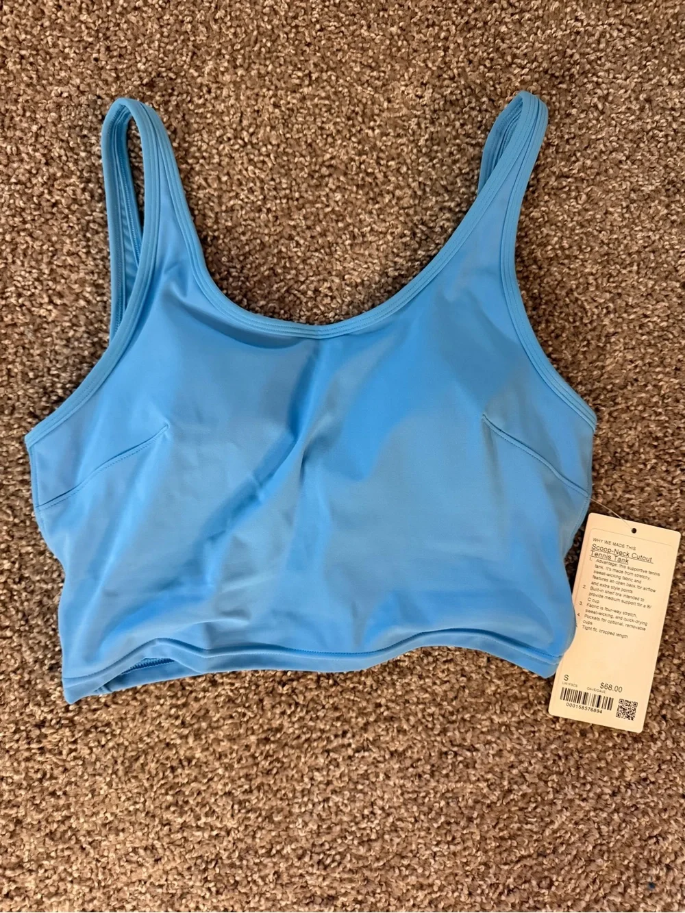 Lululemon Women’s Scoop-Neck Cutout Tennis Tank Top - Ocean Wave